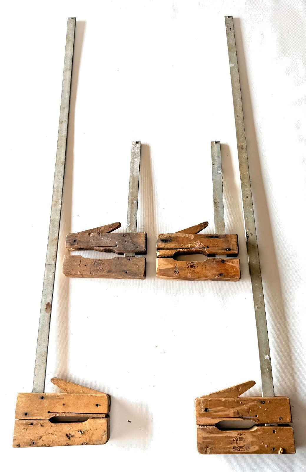 Vintage SET Klemmsia Zwinge Germany Clamps Antique Tools 35\