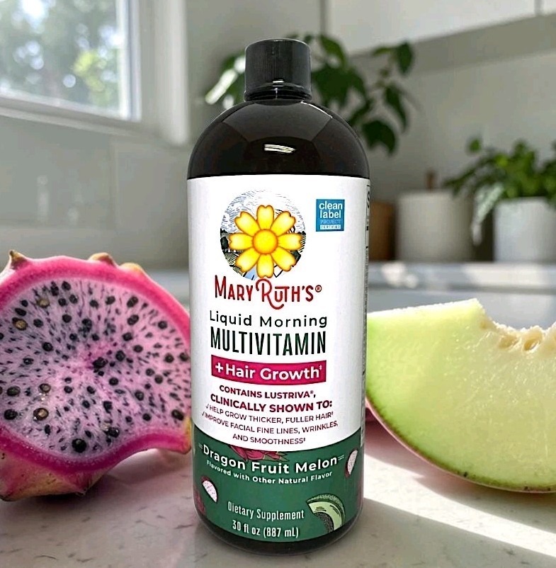 Mary Ruth\'s Liquid Morning Multivitamin + Hair Growth -Dragon Fruit Melon- 30oz Mary Ruth\'s Liquid Morning Multivitamin + Hair Growth -Dragon Fruit Melon- 30oz