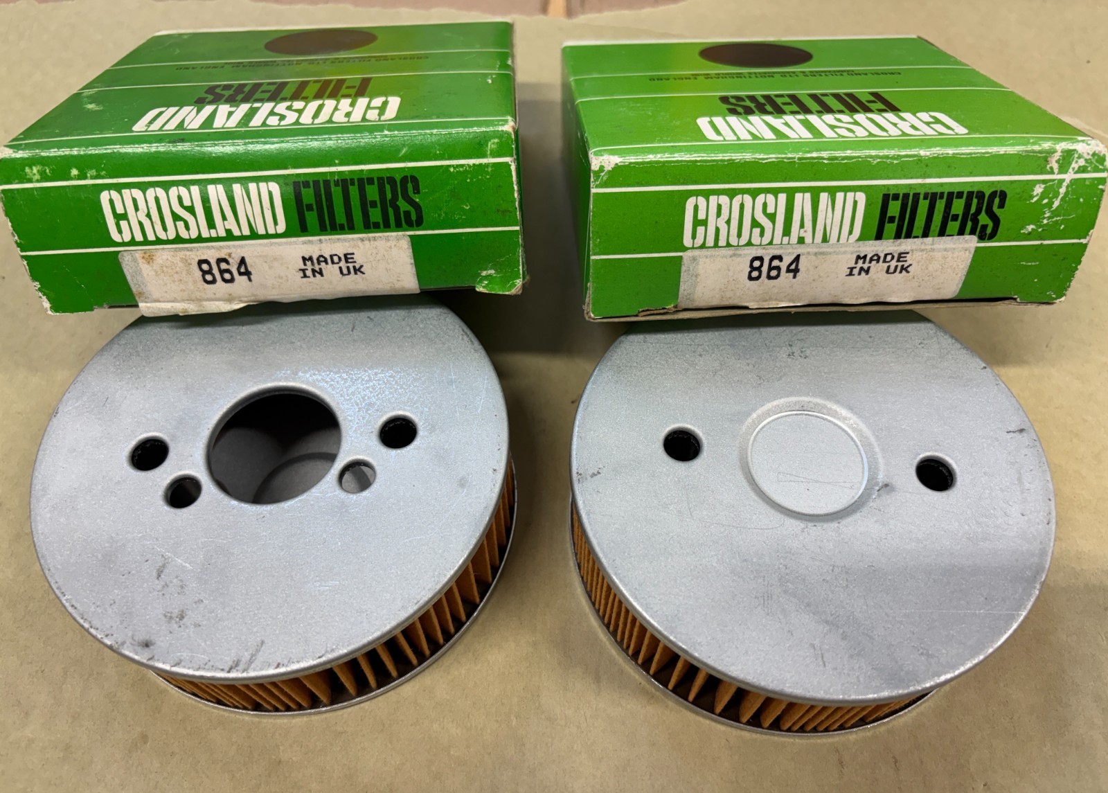 Pair NOS Crosland 864 Air Filters SU Zenith Stromberg British Cars Made in UK