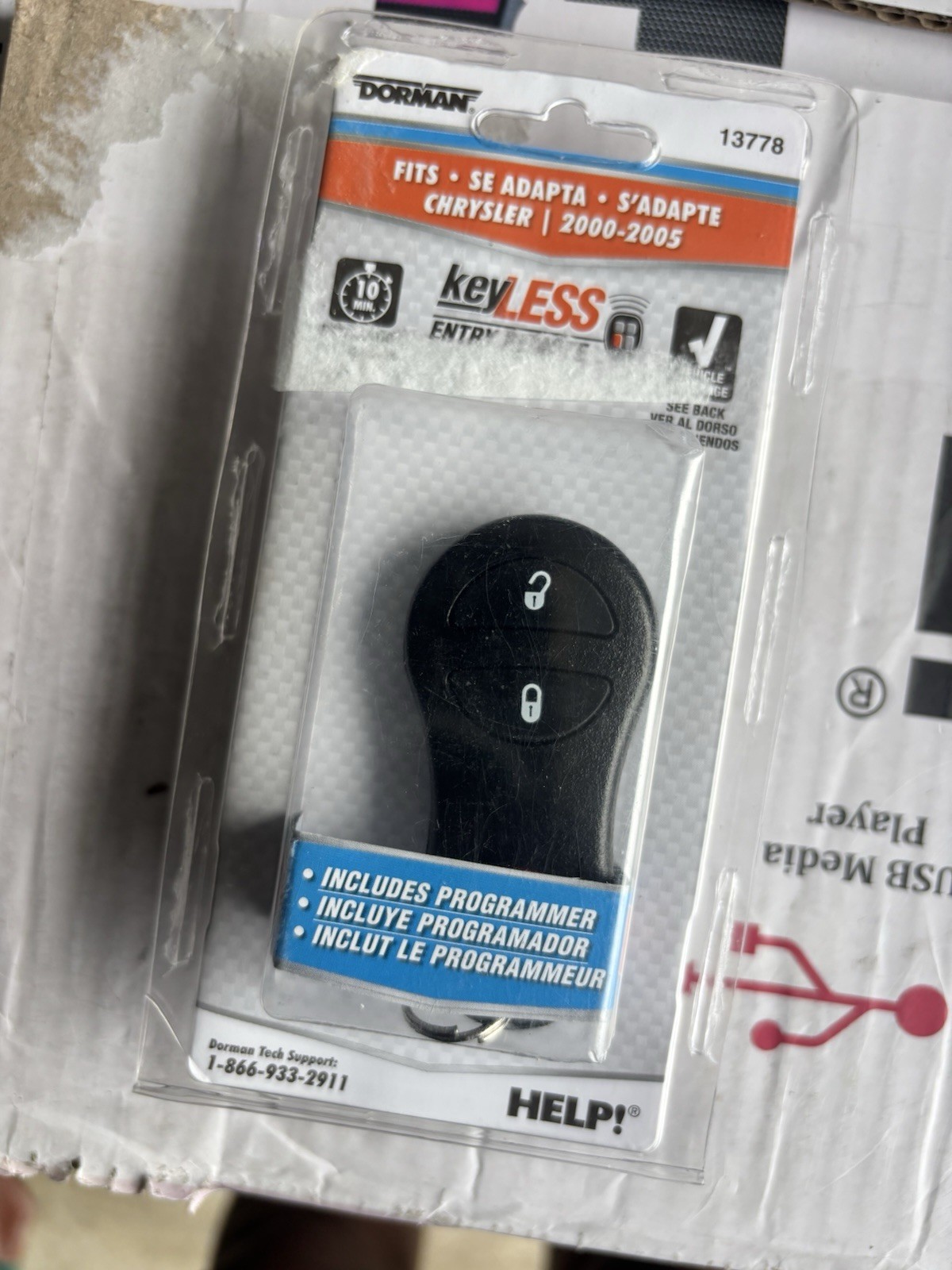 Dorman 13778 Keyless Entry 3-button Remote *NEW*