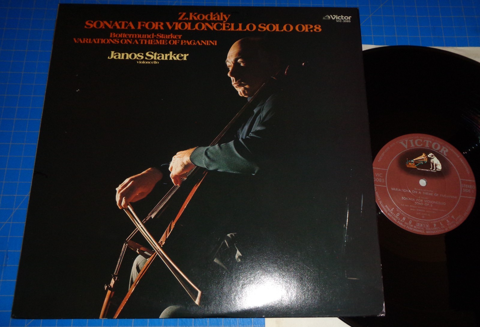 Janos Starker KODALY Solo Sonata Op.8 BOTTERMUND - Japanese Victor VIC-3085 Janos Starker KODALY Solo Sonata Op.8 BOTTERMUND - Japanese Victor VIC-3085
