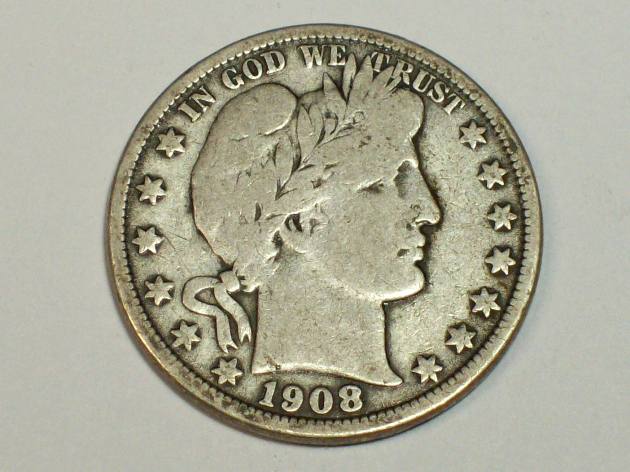 1908-O Barber Half Dollar    VG      SN9006