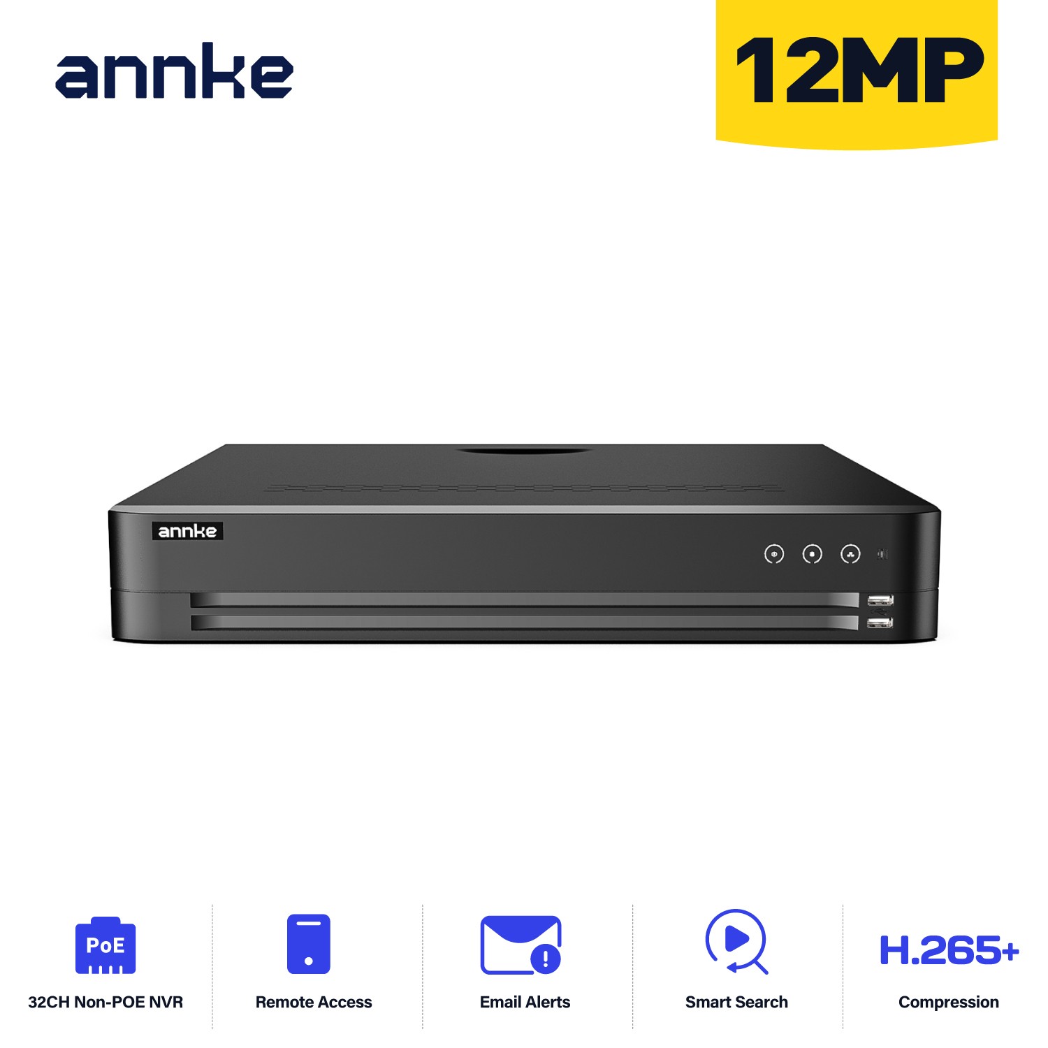 ANNKE 12MP 32CH NVR NON-POE CCTV Security IP Network Video Recorder AI Detection ANNKE 12MP 32CH NVR NON-POE CCTV Security IP Network Video Recorder AI Detection