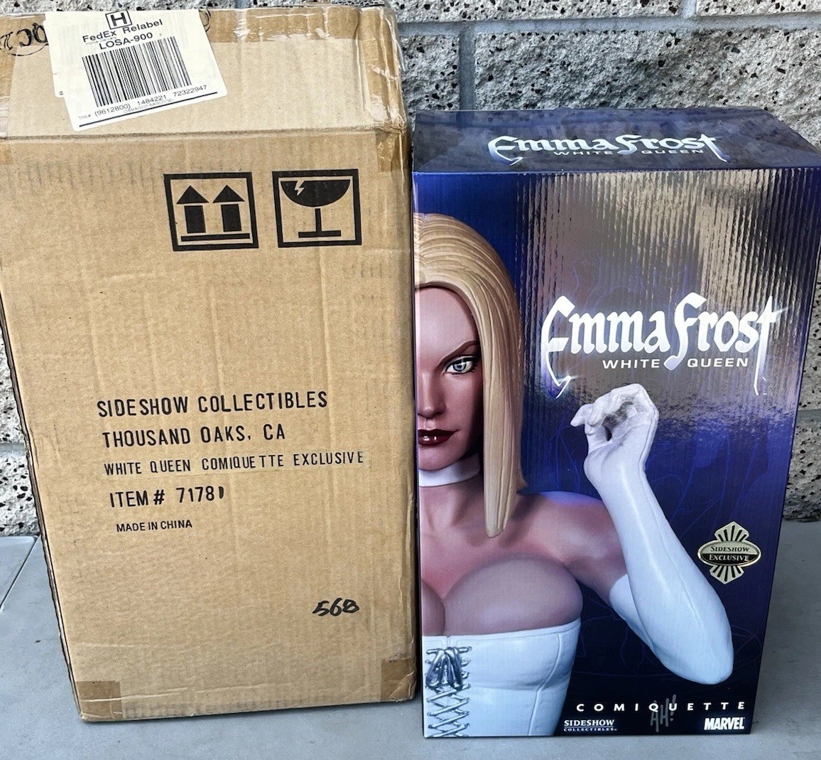 NEW Sideshow Collectibles Emma Frost White Queen Comiquette Exclusive Statue NEW Sideshow Collectibles Emma Frost White Queen Comiquette Exclusive Statue
