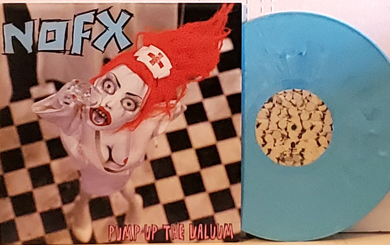 NOFX Pump Up the Valuum Blue Vinyl LP VG+ 2000 Epitaph 86584-1 Punk Plays Well NOFX Pump Up the Valuum Blue Vinyl LP VG+ 2000 Epitaph 86584-1 Punk Plays Well