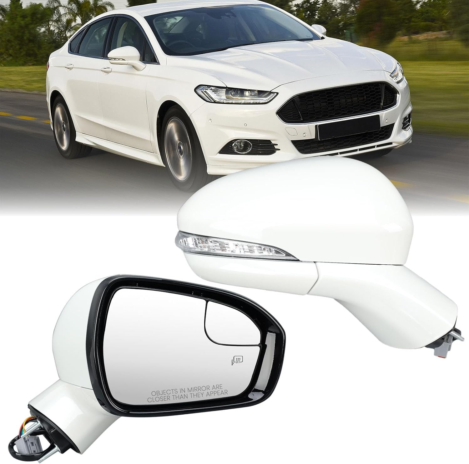 Passenger Side Mirror Compatible with Ford Fusion 2013-2016 Sedan S SE SE Hybrid