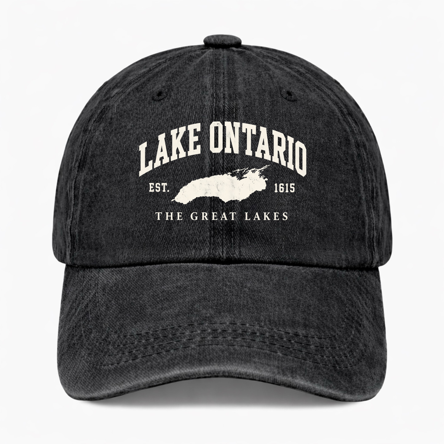 Lake Ontario Great Lakes Hat Ontario Canada Vintage Washed Cotton Baseball Cap Lake Ontario Great Lakes Hat Ontario Canada Vintage Washed Cotton Baseball Cap