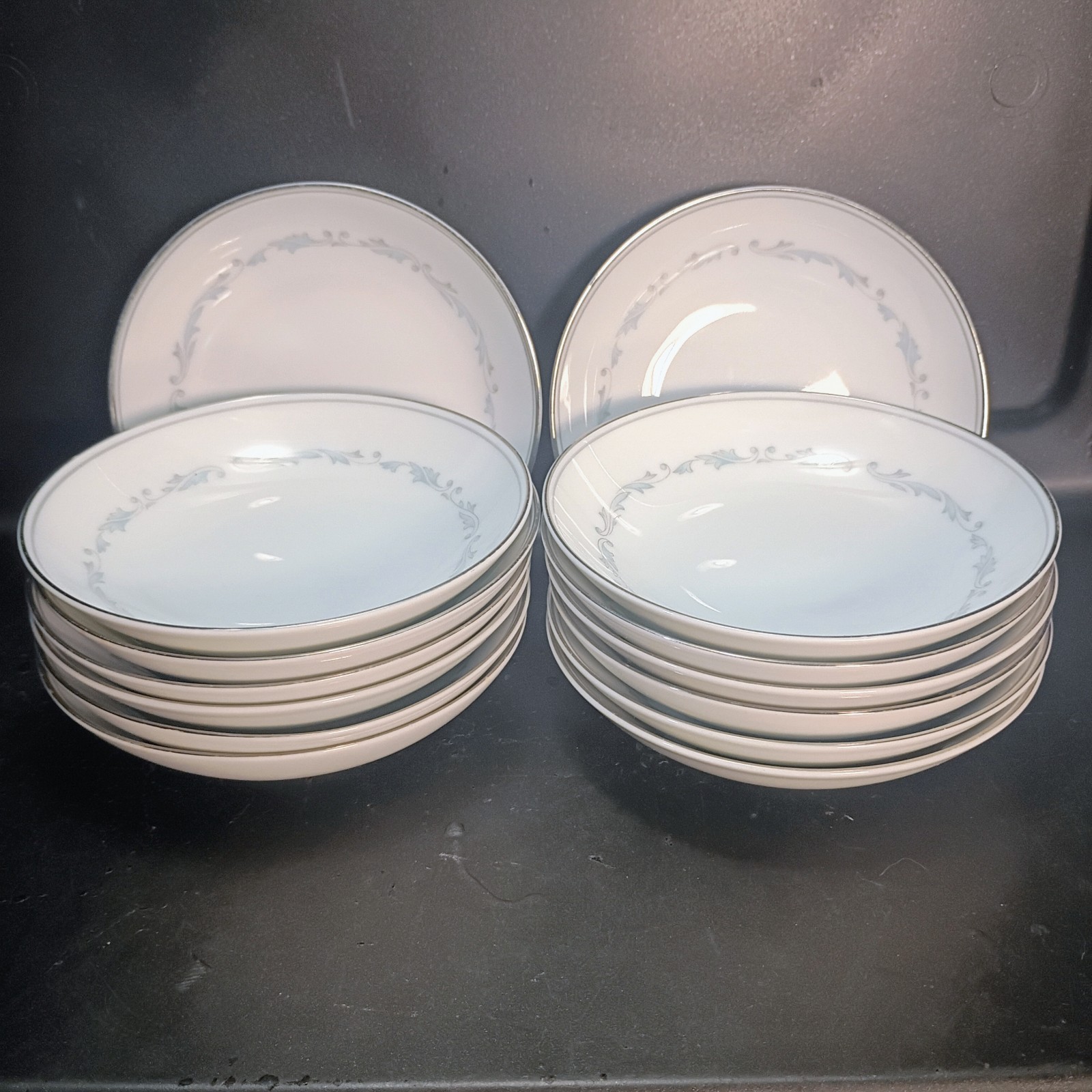 Set Of 14 Vintage 1969 Noritake Brooklane Pattern Small Soup Bowls