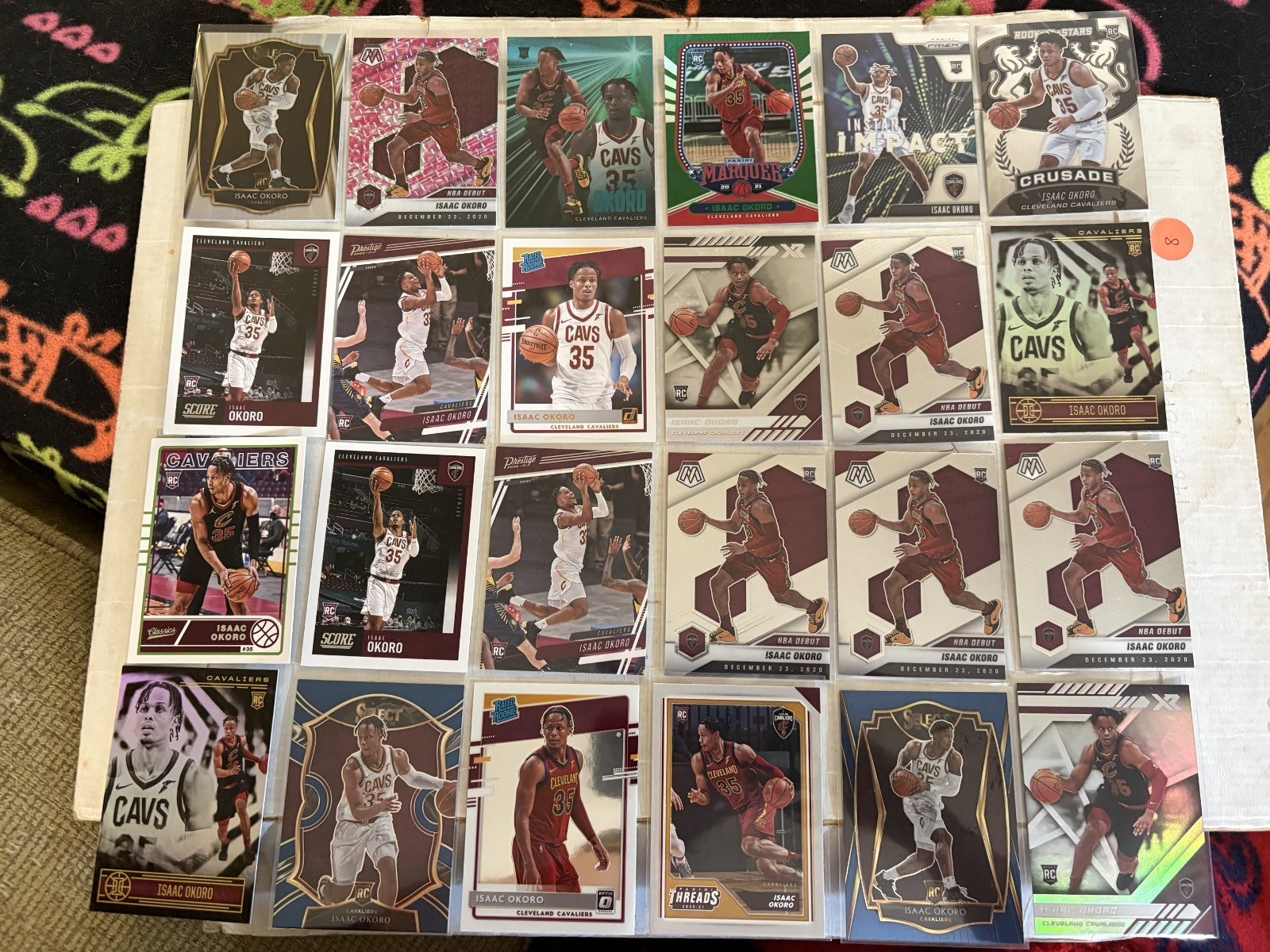 (41) Isaac Okoro Basketball Cards RCS Inserts Parallels Rookie Lot Collection