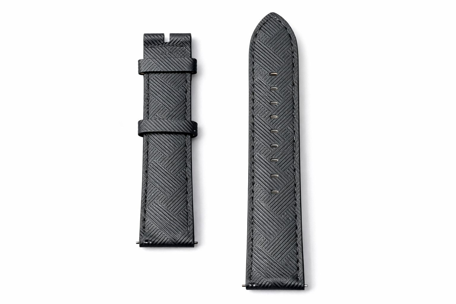 montblanc watch strap 22mm leather Extreme black