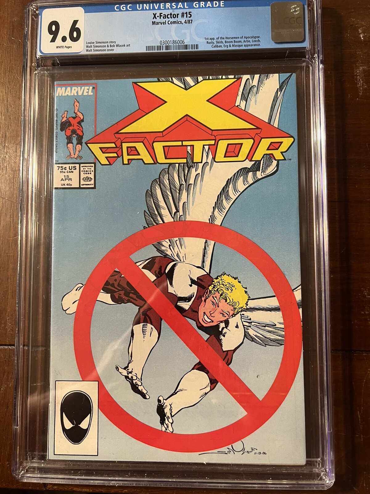 X-FACTOR #15 4/87 CGC 9.6 WHITE PAGES FIRST HORSEMEN OF APOCALYPSE NICE