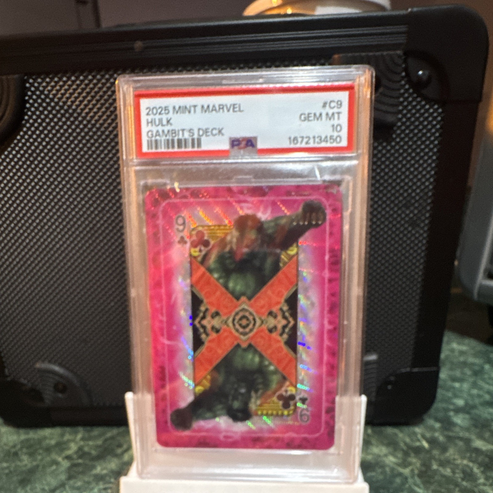 Topps Marvel Mint Hulk 2025 Gambit\'s Deck #C-9 30/99 Psa 10