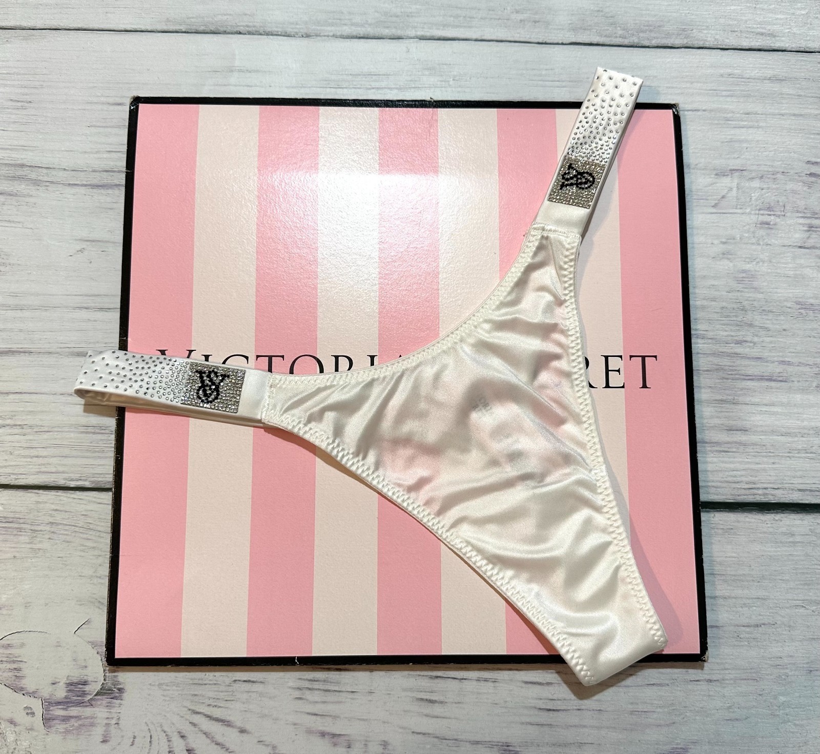 Victoria's Secret Shine Strap Thong Bling Very Sexy Panty Rhinestone All Sizes
