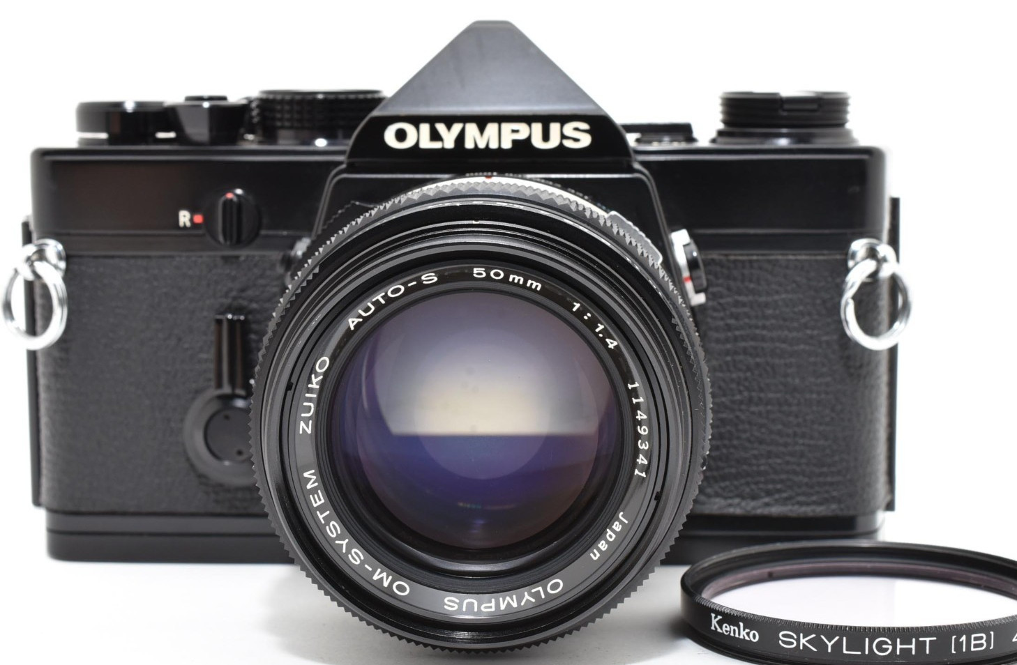 [N MINT-] Olympus OM-1N black SLR 35mm film camera Zuiko 50mm f/1.4 From JAPAN