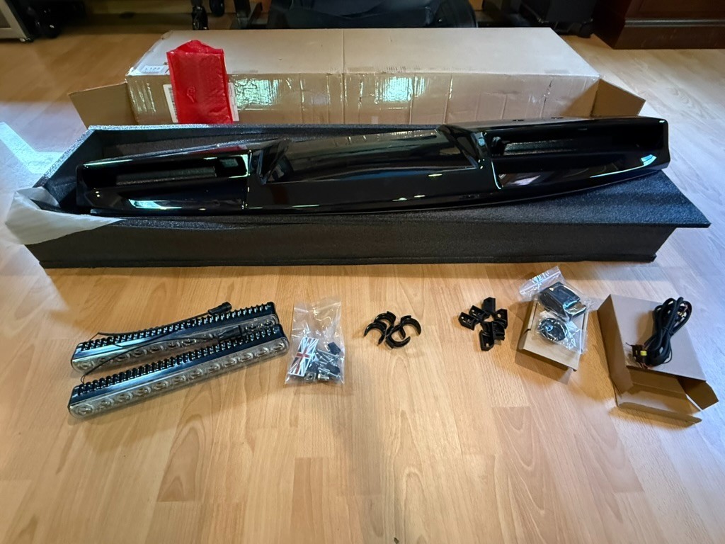 Land Rover Defender L663 Gloss Black Roof Light 2-Pod Kit from Lucky8 Land Rover Defender L663 Gloss Black Roof Light 2-Pod Kit from Lucky8