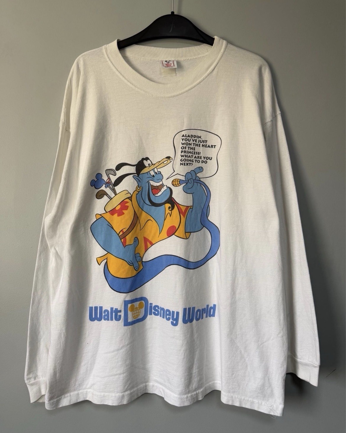 Vintage Disney Genie Grail Long Sleeve 90’s Shirt Vintage Disney Genie Grail Long Sleeve 90’s Shirt