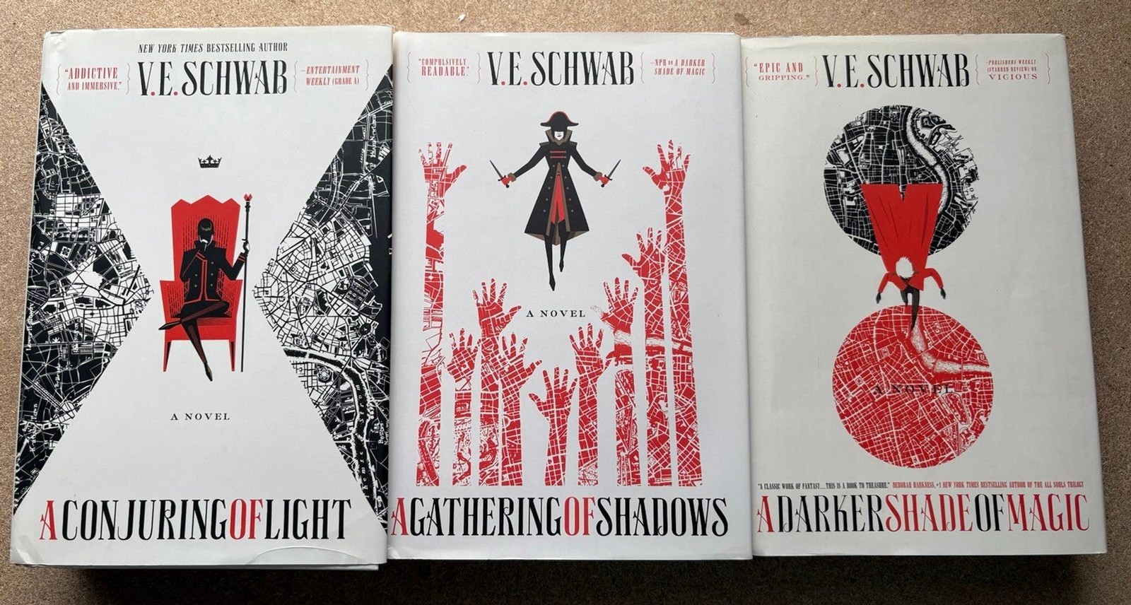 V E Schwab Signed First Editions 3 set of Shades Of Magic Series