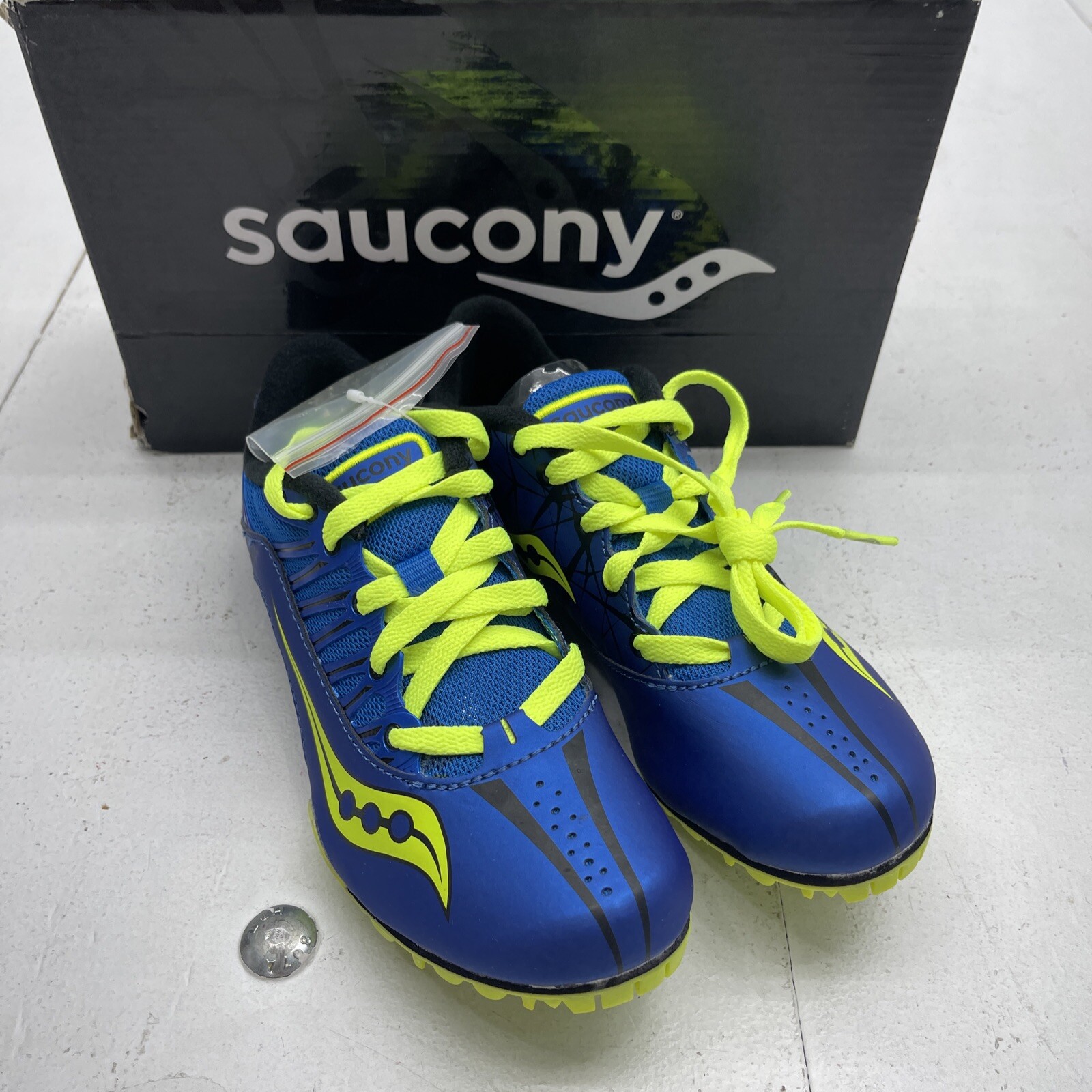 Saucony Racing Spitfire Blue Track Field Spike Shoes Unisex Size M 4 W 5.5 Saucony Racing Spitfire Blue Track Field Spike Shoes Unisex Size M 4 W 5.5