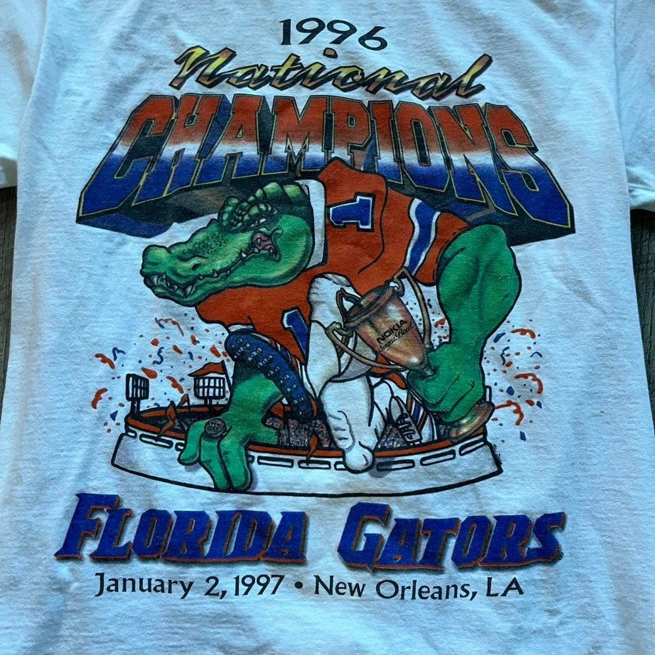 Remake 1996 Florida Gators Champions Football White T shirt Unisex HN7648