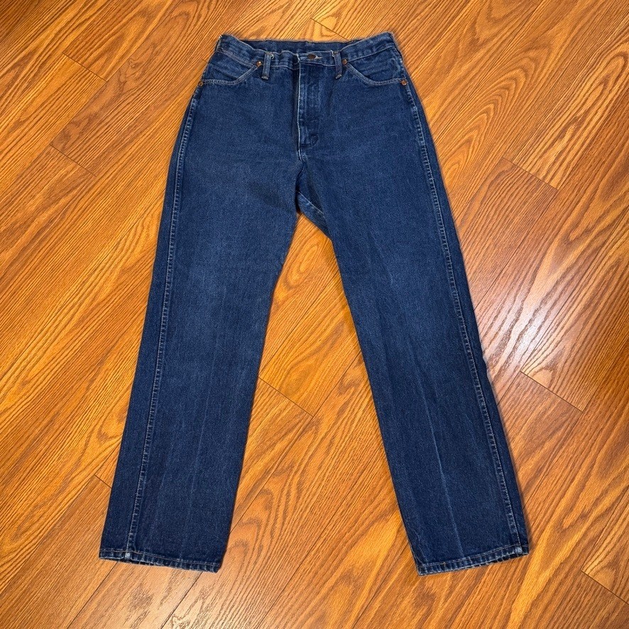 Vintage Wrangler 13MWZG Cowboy Cut Jeans Dark Wash Made in USA Mens 33x32