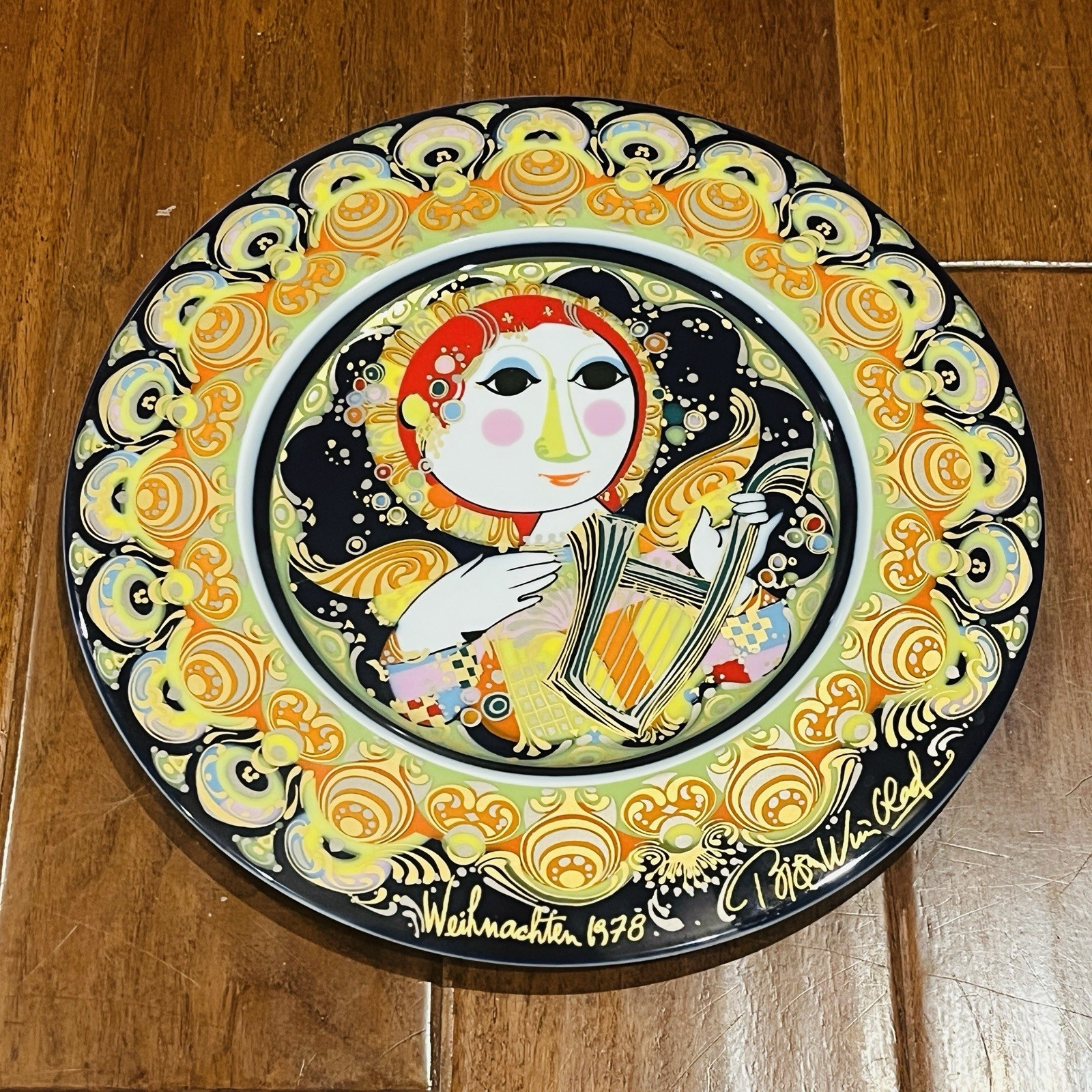 Rosenthal Bjorn Wiinblad Limited Collector’s Weihnachtsteller Xmas Plate 1978