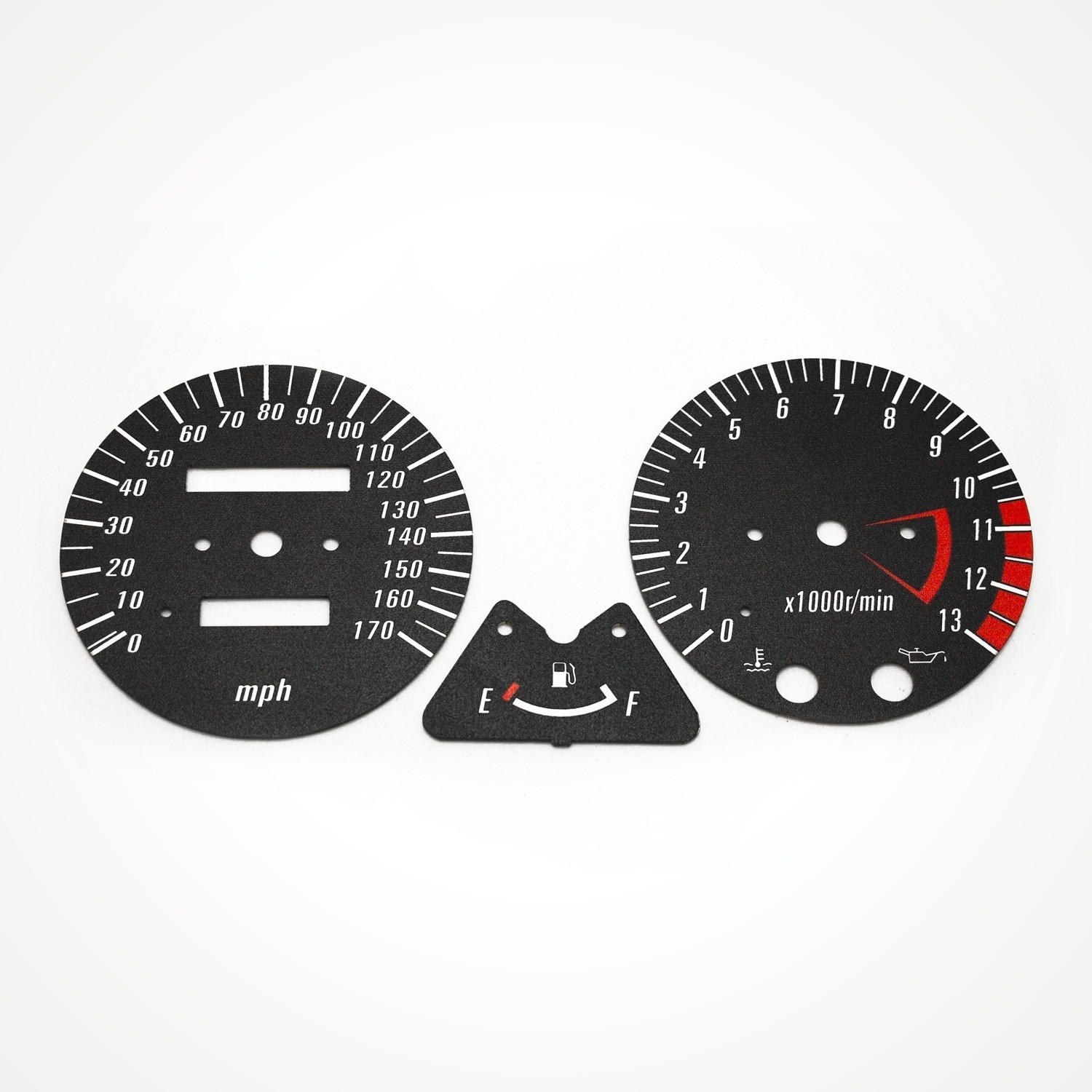 Kawasaki ZRX 1200R MPH Replacement Black Gauge Faces