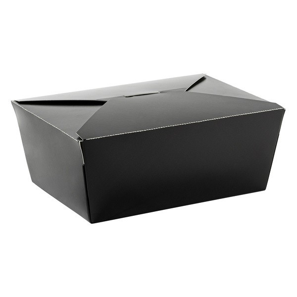 Sysco Classic #4 Black Paper Takeout Containers – 90 ct | 75oz Leak-Resistant