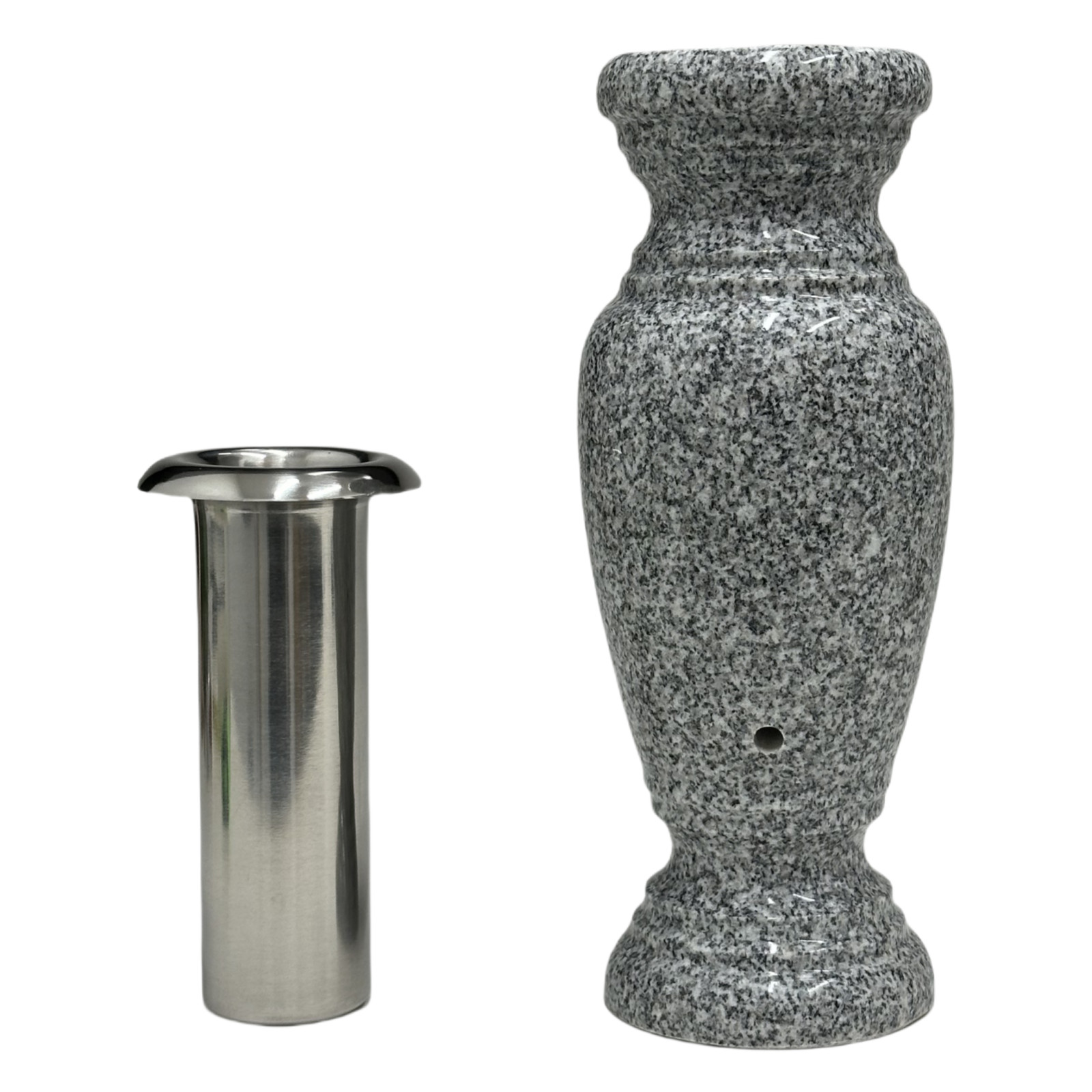 Memorial Cemetery Flower Vase - Real Granite vase with Stainless Steel inner Memorial Cemetery Flower Vase - Real Granite vase with Stainless Steel inner