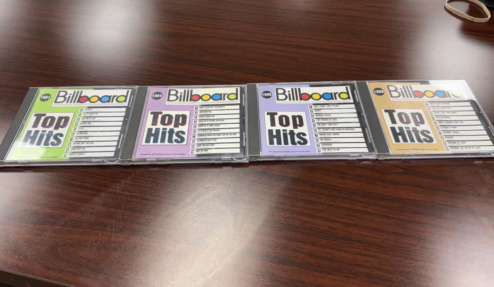 Billboard Top Hits CD Lot 1981 1984 1985 1989 Rhino Records 4 Disc Set
