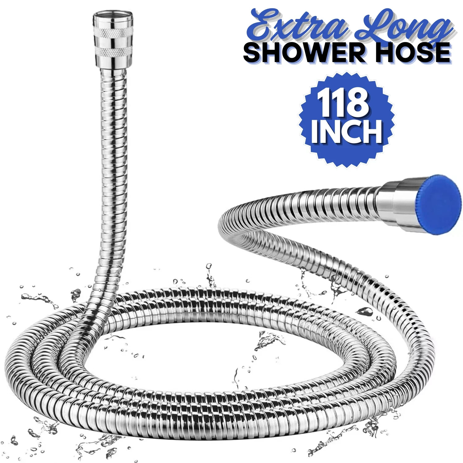 10FT Shower Head Hose Handheld Extra Long Stainless Steel Bathroom Tube US