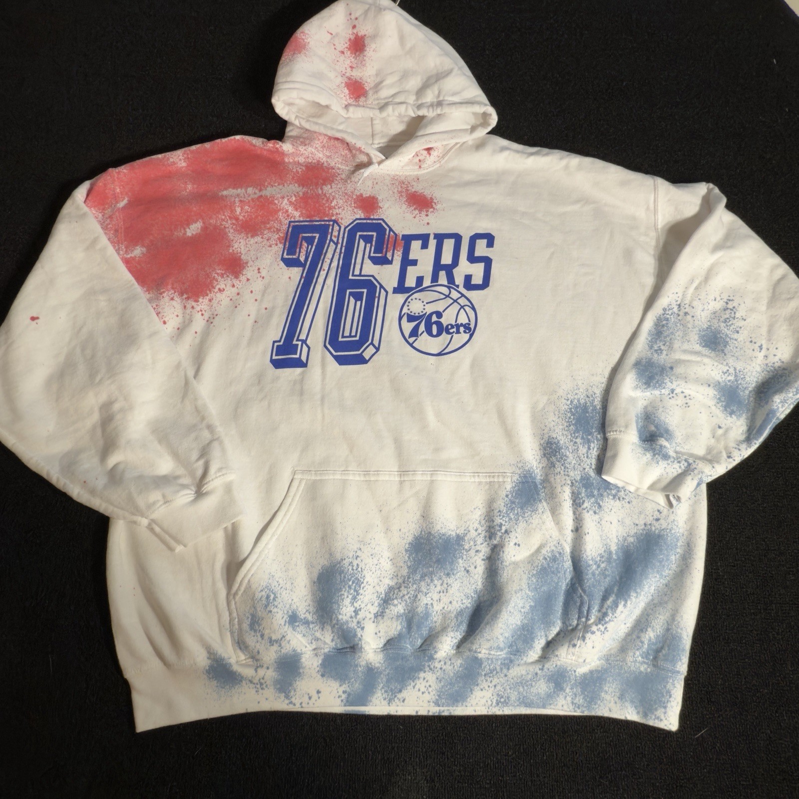 NWOT Junk Food Clothing LA NBA Official 76ers Tie Dye Men's Hoodie Size XXL