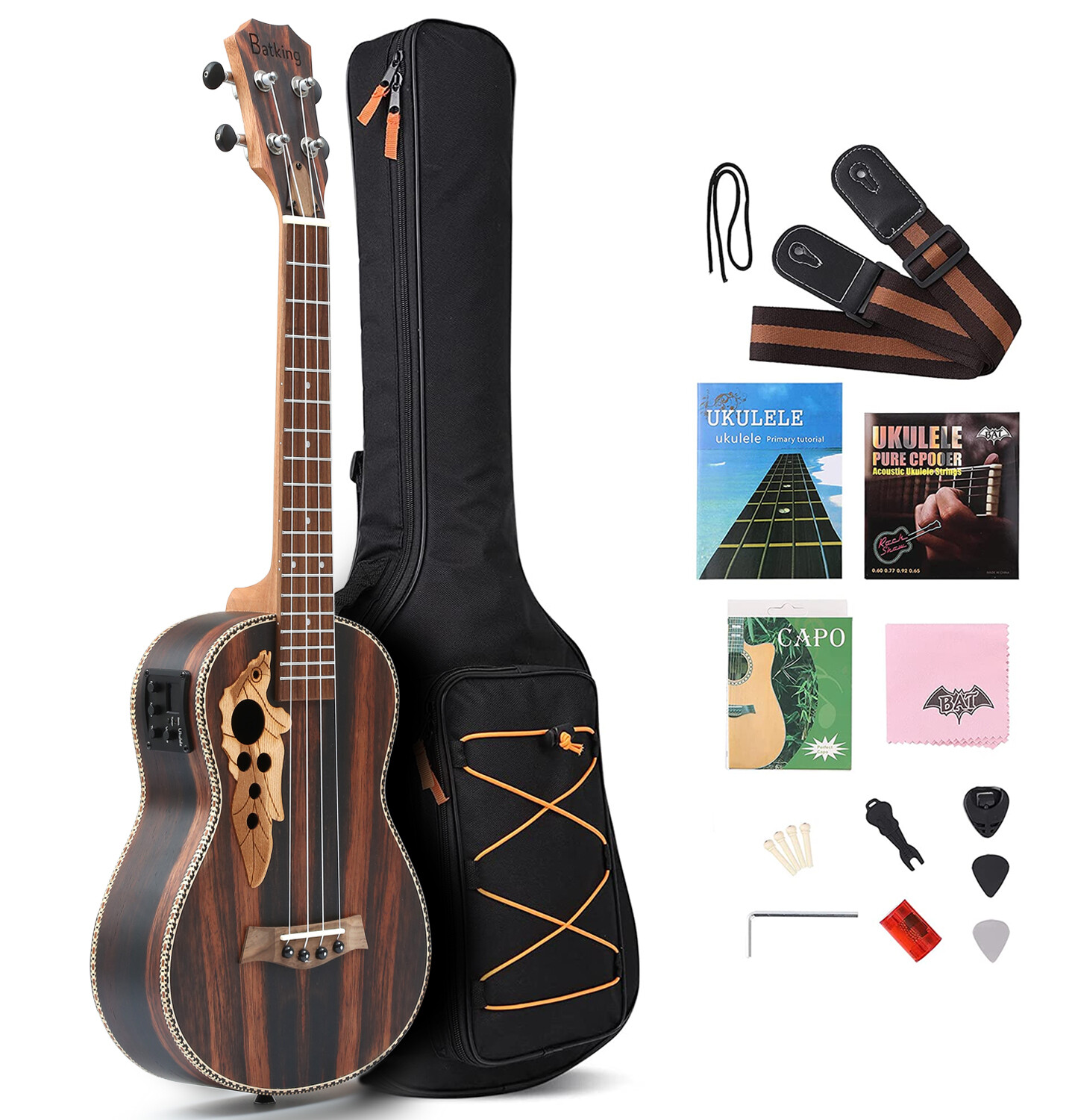 Batking 30inch Baritone Ukulele Blackwood Acoustic Electric Uke/TrussRod/EQ