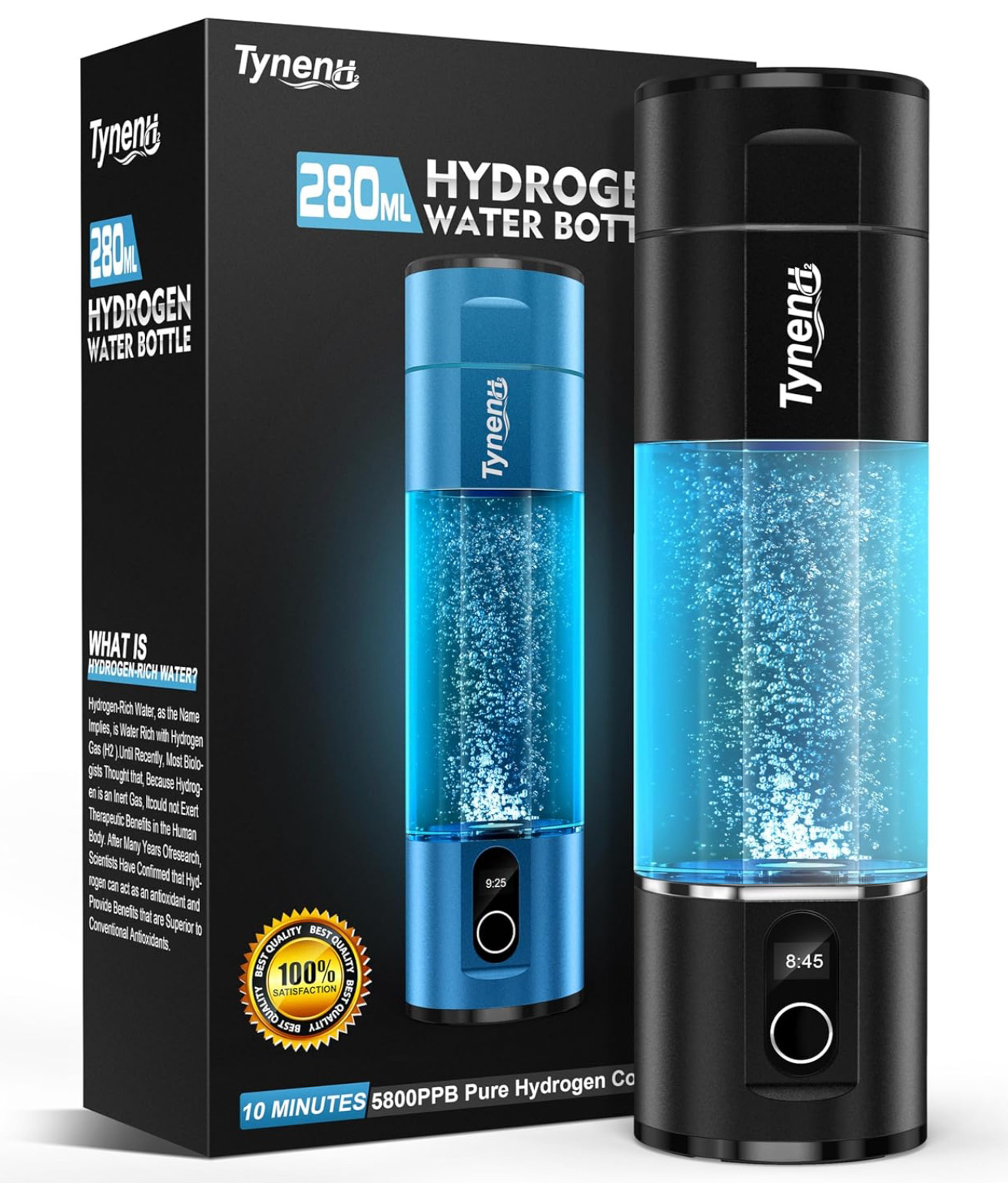 Highest Quality H2 Hydrogen Water Bottle Many Years Of Use Hydrogen Infused H2O