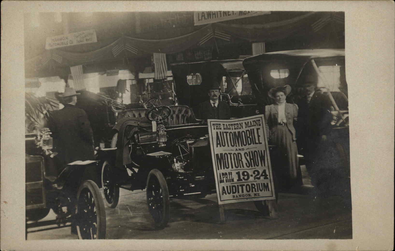 Bangor Maine ME New Cars Automobile Show c1910 Real Photo Postcard Bangor Maine ME New Cars Automobile Show c1910 Real Photo Postcard