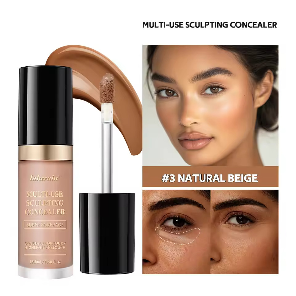Lakerain Foundation Coverage Concealer Multi-Use Cream Oil Free Long Lasting Lakerain Foundation Coverage Concealer Multi-Use Cream Oil Free Long Lasting