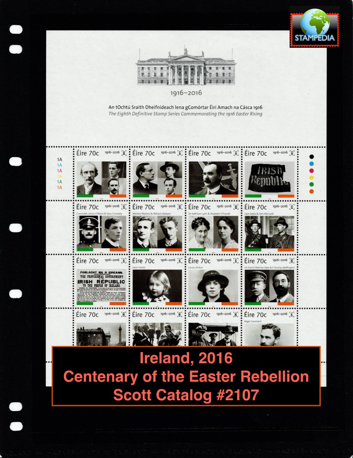 $16.00 Scott Value - 2016 IRELAND Easter Rebellion s/s 100th Anniv CV MNH NH UMM