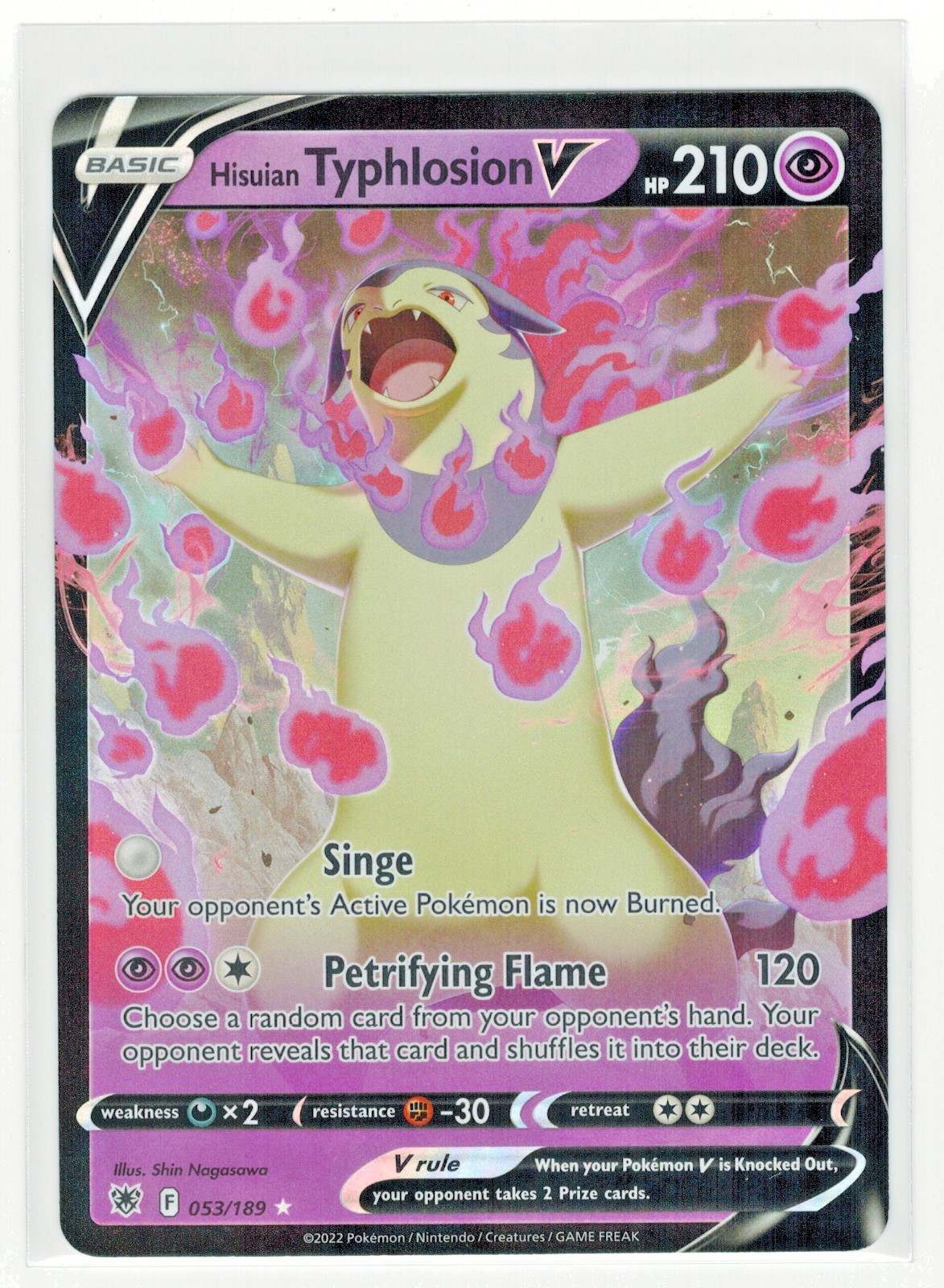 Pokemon Hisuian Typhlosion V 53/189 Ultra Rare Card Astral Radiance