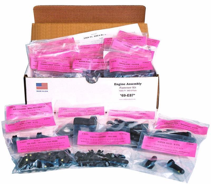 1970–74 Chrysler Engine Bolt Kit | A B E Body | 318 360 | OEM Correct |