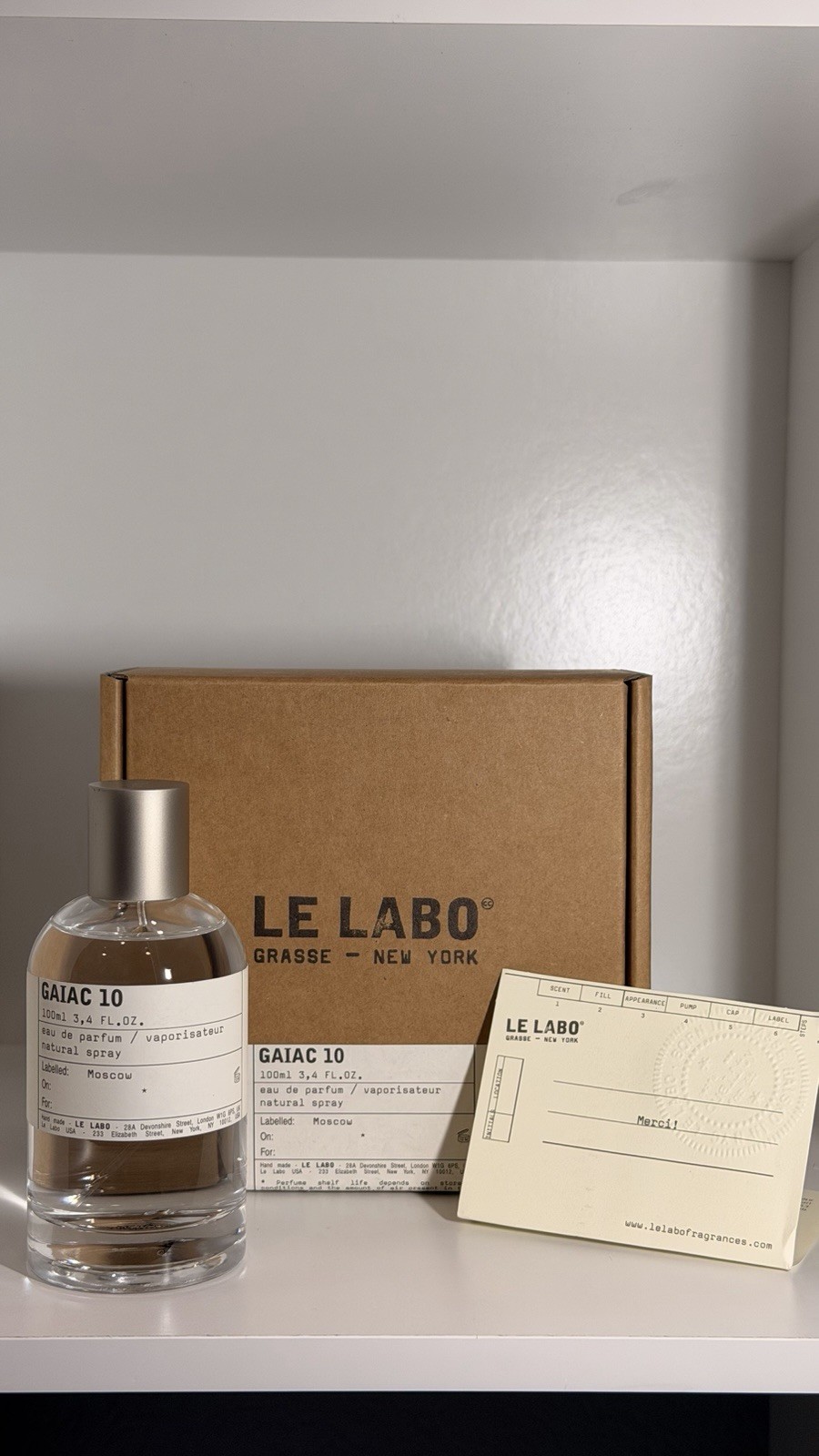 Le Labo GAIAC 10 Eau de Parfum Spray, Regular Size 3.4 fl oz