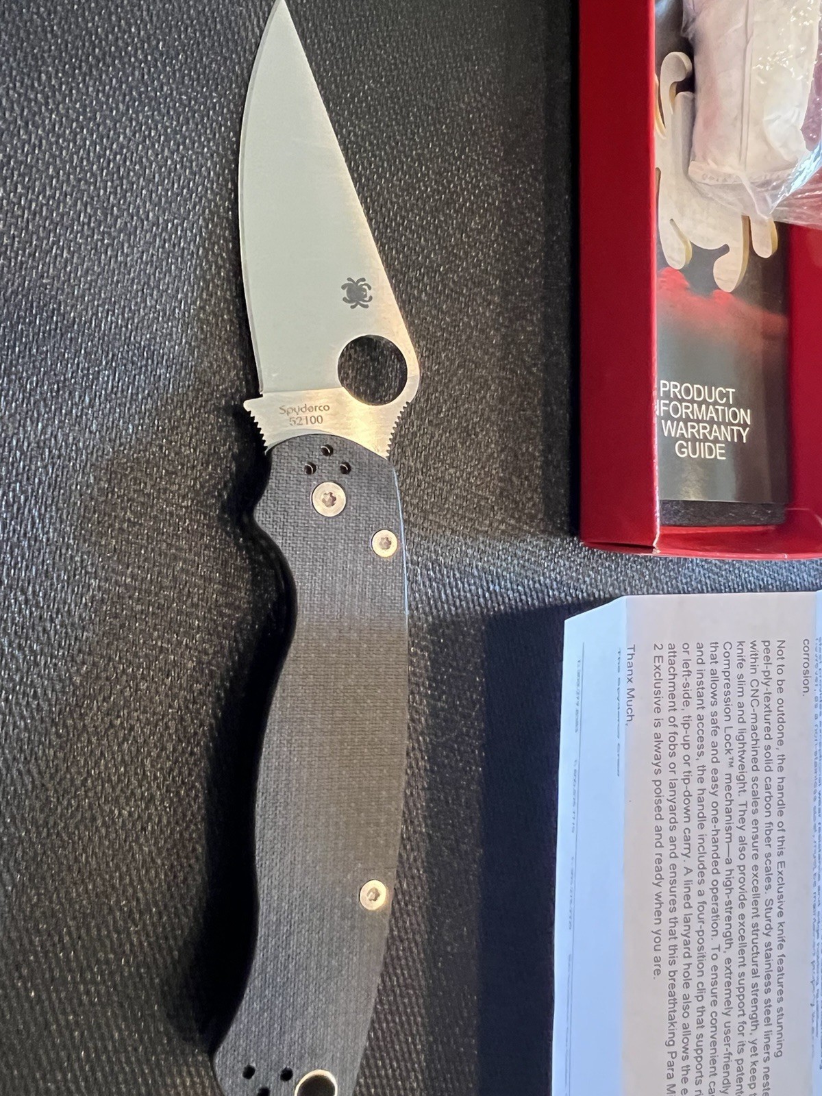 Spyderco PM2 52100 Limited - Carbon Fiber Scaled -Still NIB