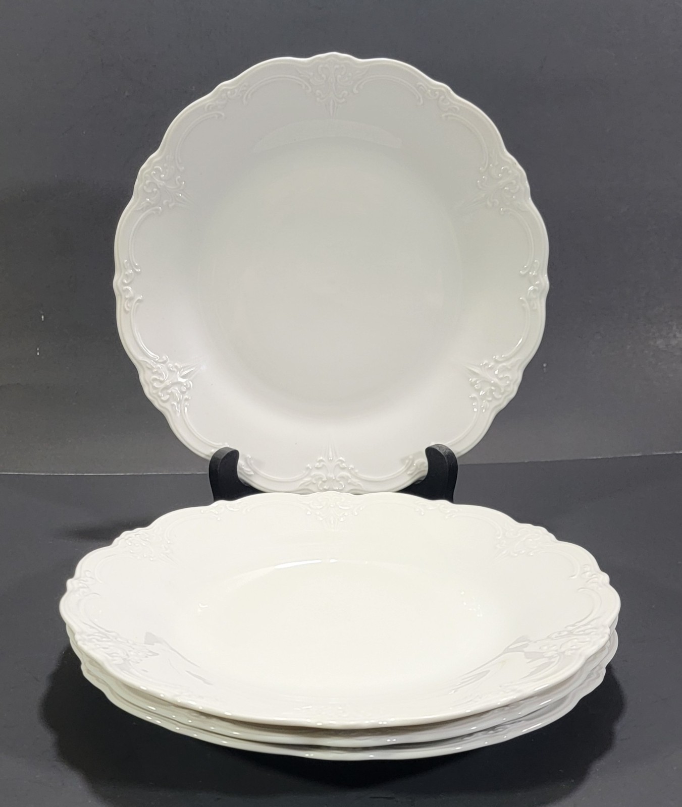 Set of 4 Tirschenreuth Baronesse White 8 3/8\ Set of 4 Tirschenreuth Baronesse White 8 3/8\