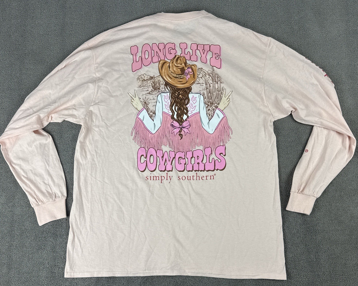 Simply Southern Shirt Womens Extra Large XL Pink Crewneck Cowgirl Casual NEW Simply Southern Shirt Womens Extra Large XL Pink Crewneck Cowgirl Casual NEW