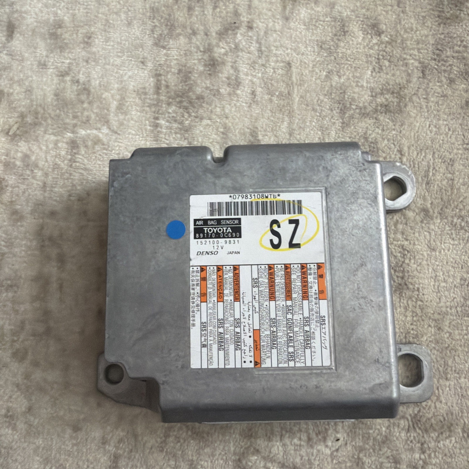 2022-25 TOYOTA TUNDRA SRS CONTROL MODULE 89170-0C690/891700C690 -NO RESET NEEDED 2022-25 TOYOTA TUNDRA SRS CONTROL MODULE 89170-0C690/891700C690 -NO RESET NEEDED