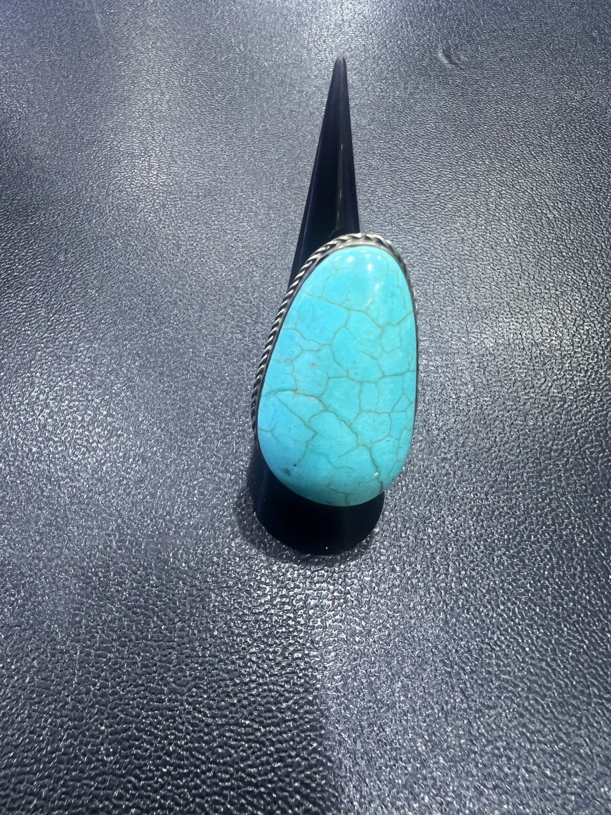 Natural Vintage Turquoise Ring in Sterling Silver Natural Vintage Turquoise Ring in Sterling Silver