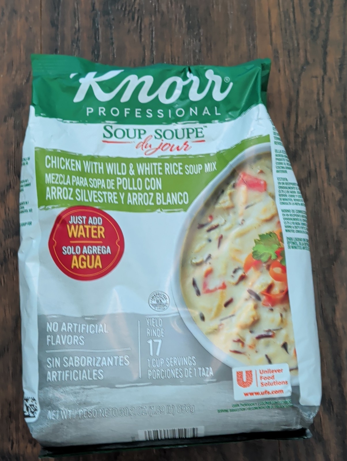 4 Pack Knorr Professional Soup du Jour Chicken with Wild and White Rice Soup Mix