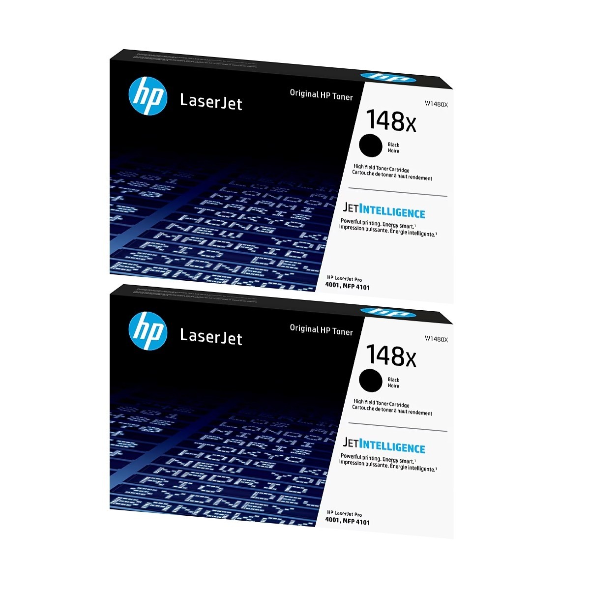 HP 148X Black High Yield Toner Cartridge, 9,500 pages (W1480X), Pack of 2