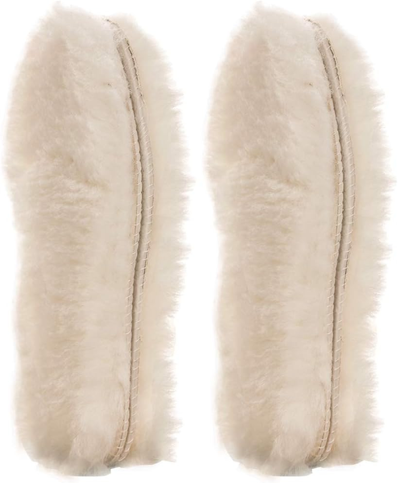 [2 Pair]Real Pure Sheepskin Luxury Insoles Sheepskin Lambswool Blended Shoe Inso