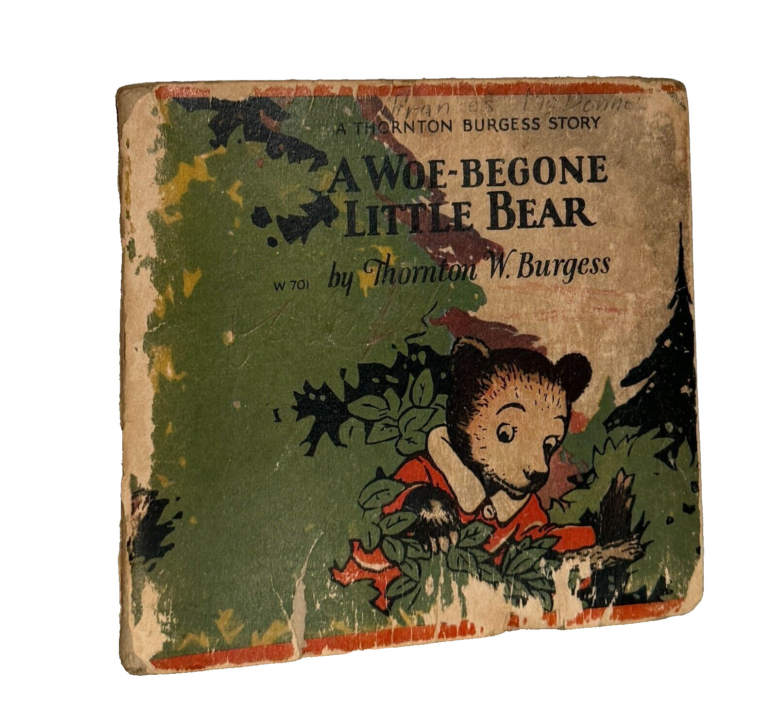 Vintage Thornton Burgess book A WOE-BEGONE LITTLE BEAR Softcover