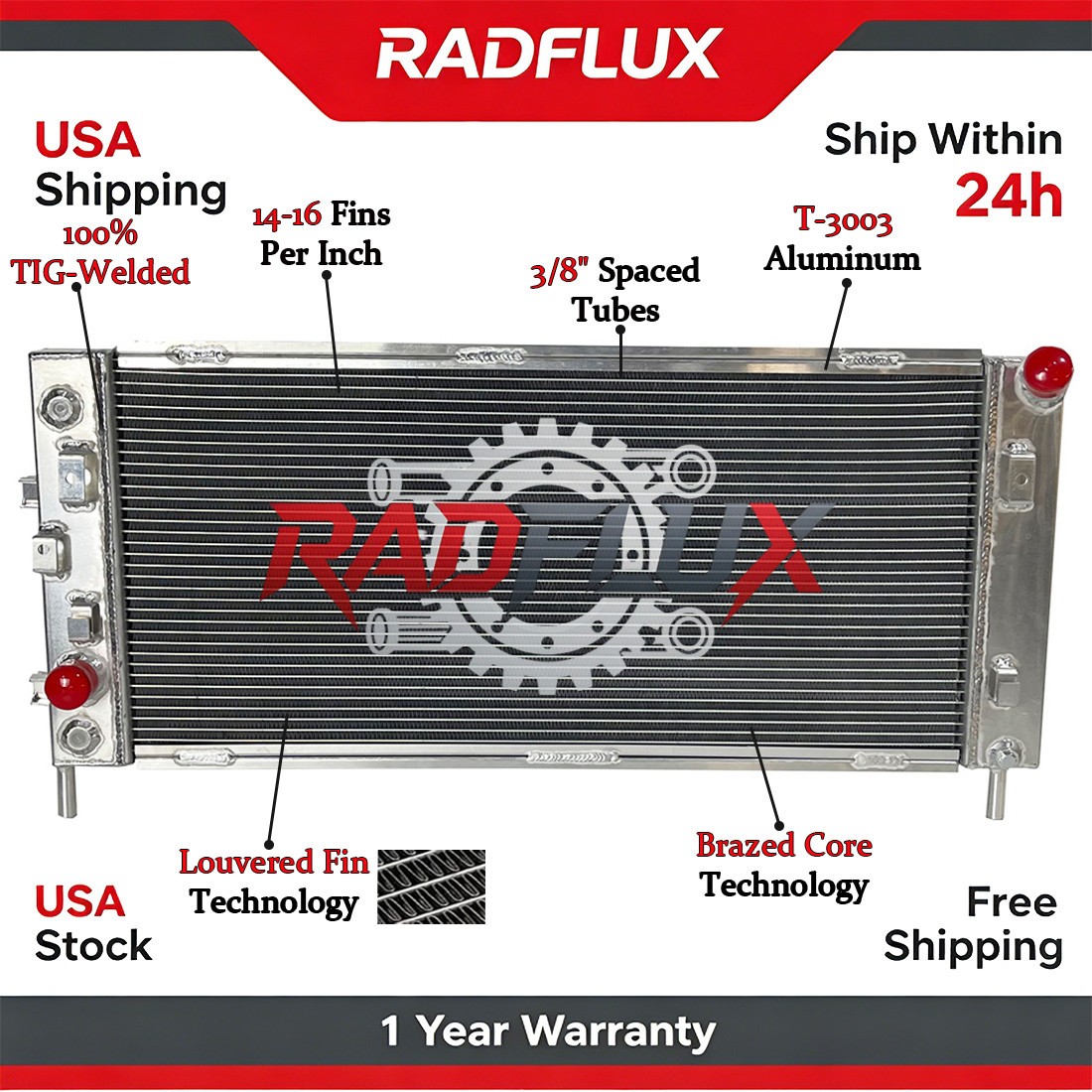 2827 Radiator For 06-09 Chevy Impala 3.5L 3.9L / 05-08 Buick LaCrosse Allure 3.6