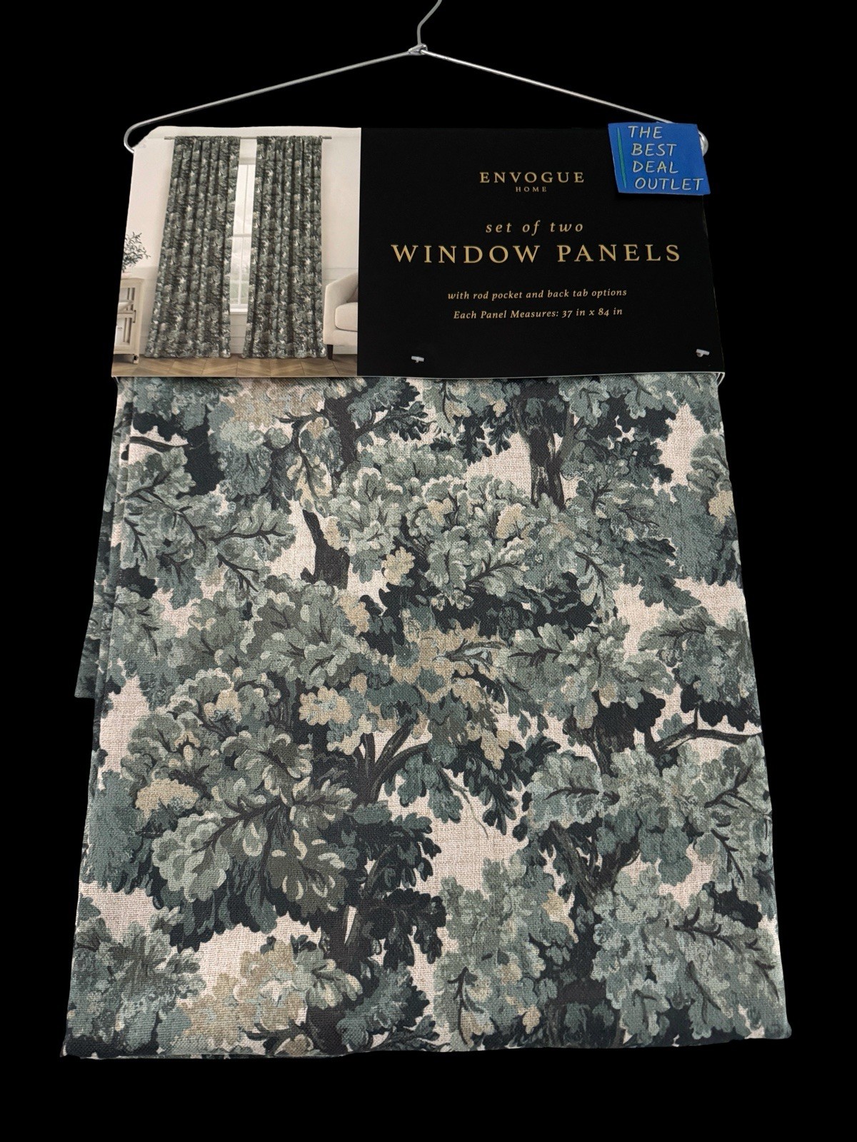 New ENVOGUE Window Curtains 2 Panels 37 x 84\